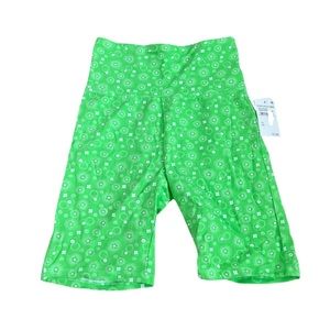 BP Green Floral Biker Shorts